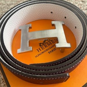 COPY - H belt buckle & Leather strap - Hermes